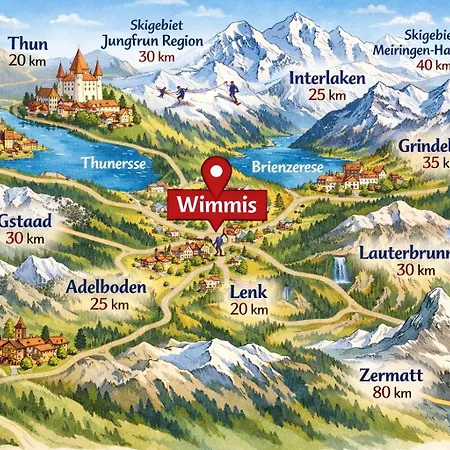 Happy Life 2 Near Interlaken Thun * Wimmis